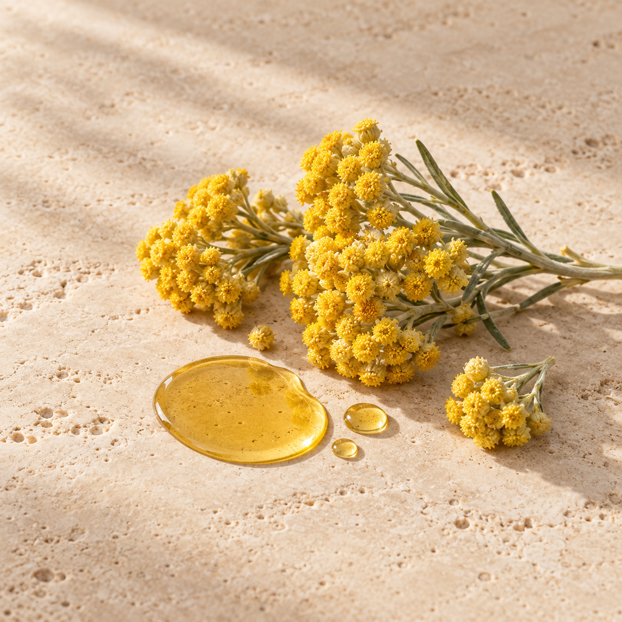 Fleurs d’immortelle, actif du Sérum pour le Corps